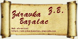 Zdravka Bažalac vizit kartica